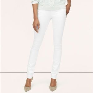 Loft Curvy Skinny White Jeans